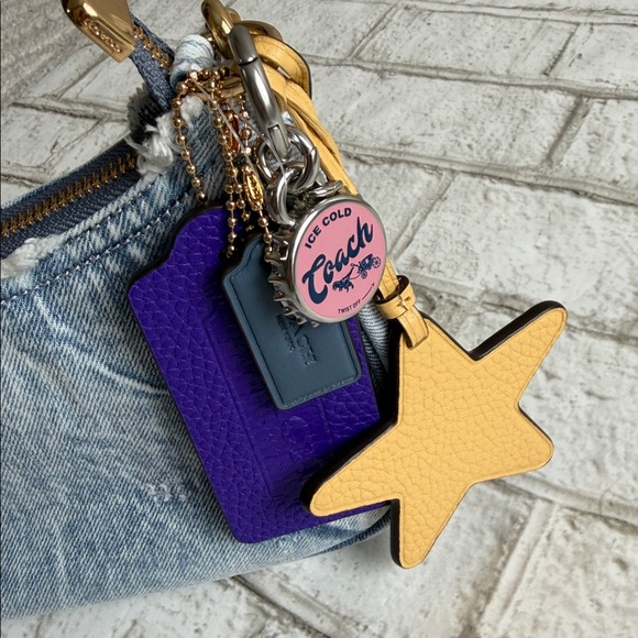 Coach Teri In Loved Denim With Charms Bag - Picture 9 of 17